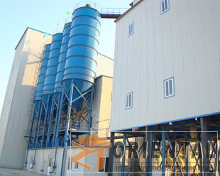 Dry mortar mixing plant