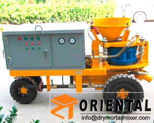 Wet shotcrete machine